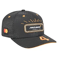 Men's New Era Lando Norris Black McLaren F1 Team 2025 Las Vegas Grand Prix Special 9SEVENTY Adjustable Hat