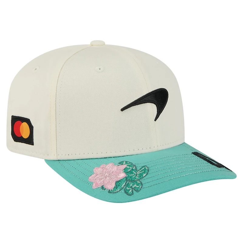 Men's New Era Lando Norris Cream McLaren F1 Team 2025 Las Vegas Grand Prix Special 9SEVENTY Adjustable Hat