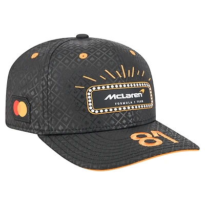 Men's New Era Oscar Piastri Black McLaren F1 Team 2025 Las Vegas Grand Prix Special 9SEVENTY Adjustable Hat