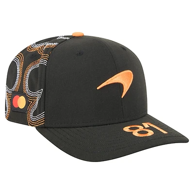 Men's New Era Oscar Piastri Black McLaren F1 Team 2025 USA Grand Prix Special 9SEVENTY COOLERA Adjustable Hat