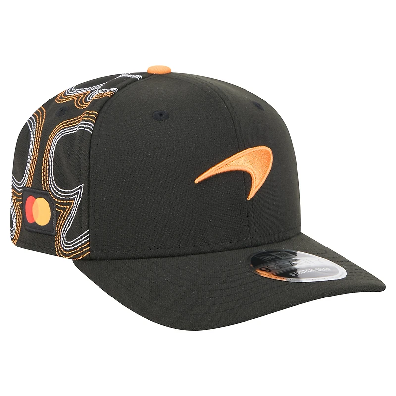 Men's New Era Black McLaren F1 Team 2025 USA Grand Prix Special 9SEVENTY COOLERA Adjustable Hat