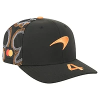 Men's New Era Lando Norris Black McLaren F1 Team 2025 USA Grand Prix Special 9SEVENTY COOLERA Adjustable Hat