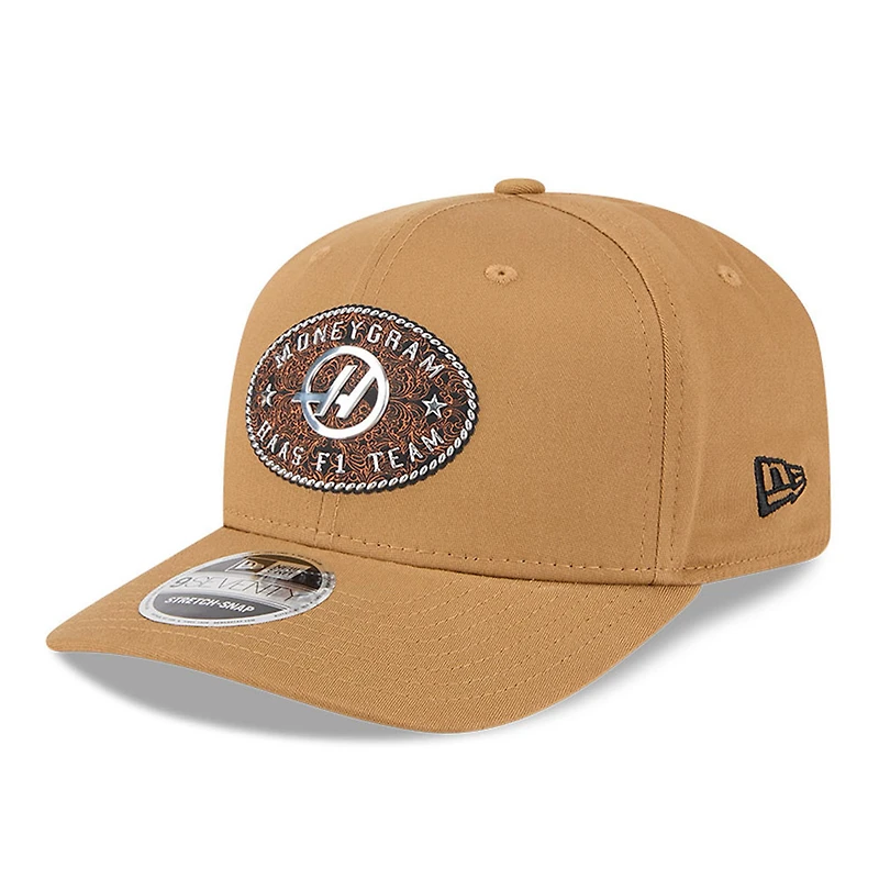 Men's New Era   Light Beige Haas F1 Team Austin Race Special 9SEVENTY COOLERA Adjustable Hat