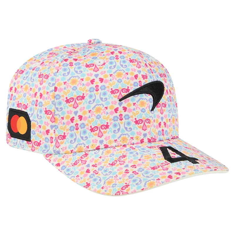 Men's New Era Lando Norris White McLaren F1 Team 2025 Mexico Grand Prix Special 9SEVENTY Adjustable Hat