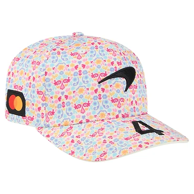 Men's New Era Lando Norris White McLaren F1 Team 2025 Mexico Grand Prix Special 9SEVENTY Adjustable Hat