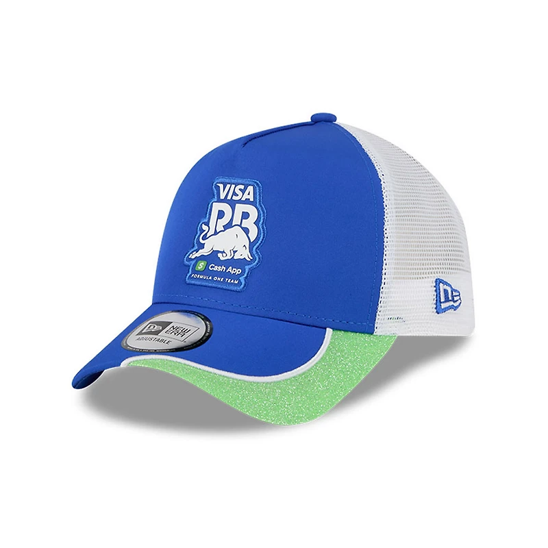 Men's New Era Blue VCARB 2025 Las Vegas Grand Prix Special Glitter Trucker Adjustable Hat