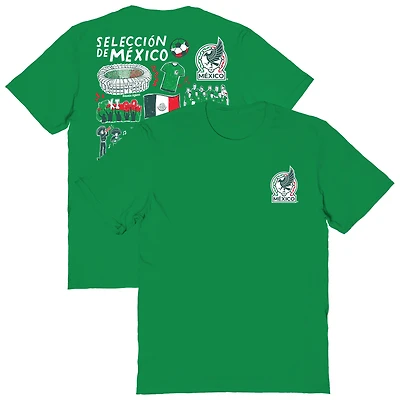 Women's Vive La Fete Green Mexico National Team Impressions Artwork T-Shirt