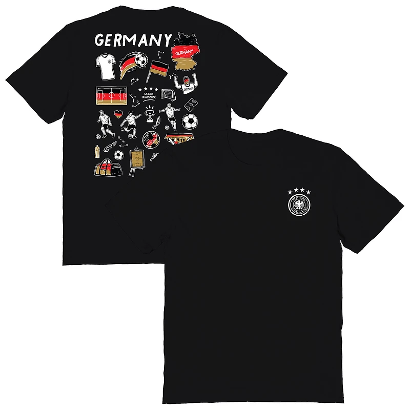 Women's Vive La Fete Black Germany National Team Impressions Artwork T-Shirt