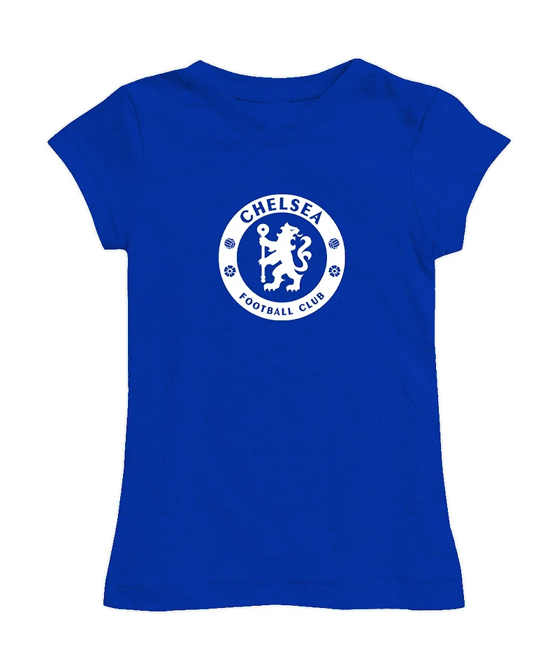 Girls Toddler Vive La Fete Blue Chelsea Color Badge Fitted T-Shirt