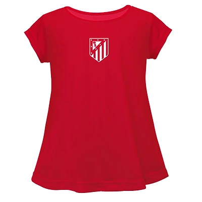 Girls Toddler Vive La Fete Red Atletico de Madrid Color Badge A-Line Top