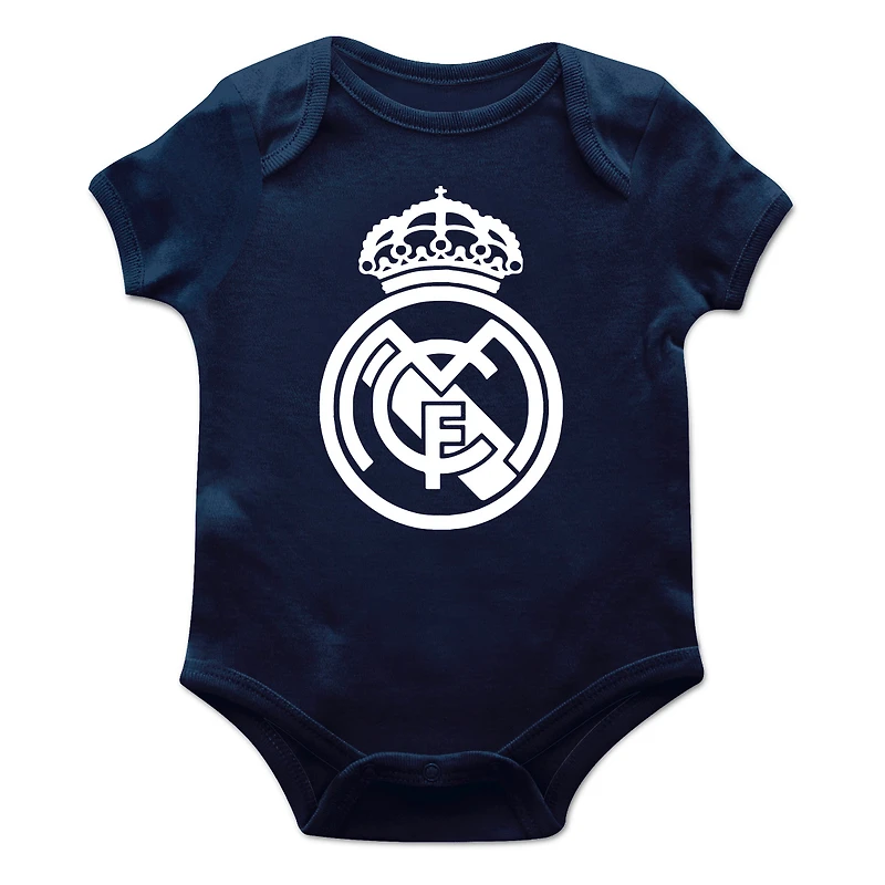 Infant Vive La Fete Navy Real Madrid Color Badge Bodysuit