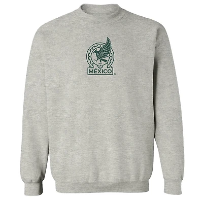 Women's Vive La Fete Heather Gray Mexico National Team Color Badge Pullover Sweatshirt