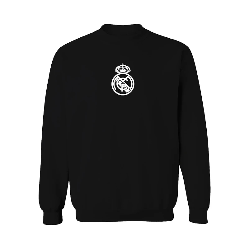 Women's Vive La Fete Black Real Madrid Color Badge Pullover Sweatshirt