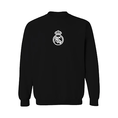 Women's Vive La Fete Black Real Madrid Color Badge Pullover Sweatshirt