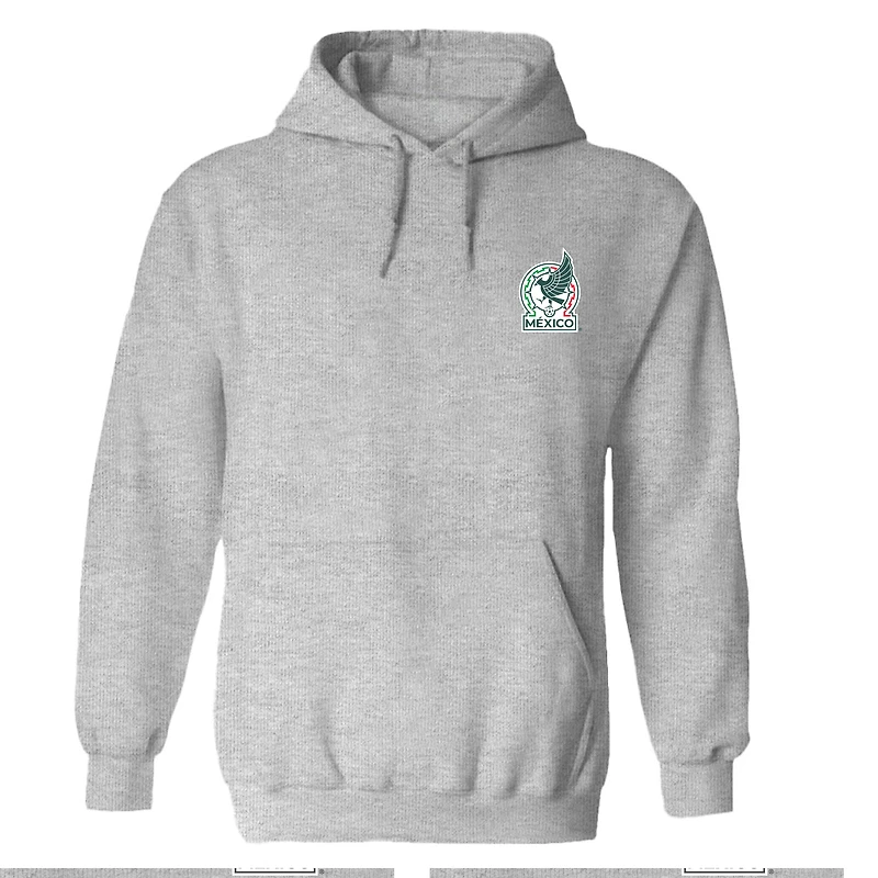 Women's Vive La Fete Heather Gray Mexico National Team Color Badge Pullover Hoodie