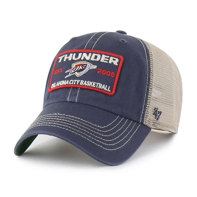 Men's '47 Navy/Tan Oklahoma City Thunder Wabash Patch Clean Up Adjustable Hat