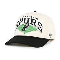Men's '47 Cream/Black San Antonio Spurs Pomona Two-Tone Rope Hitch Adjustable Hat