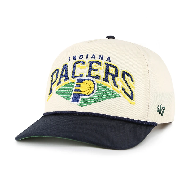 Men's '47 Cream/Navy Indiana Pacers Pomona Two-Tone Rope Hitch Adjustable Hat