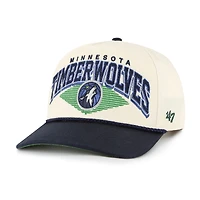 Men's '47 Cream/Navy Minnesota Timberwolves Pomona Two-Tone Rope Hitch Adjustable Hat