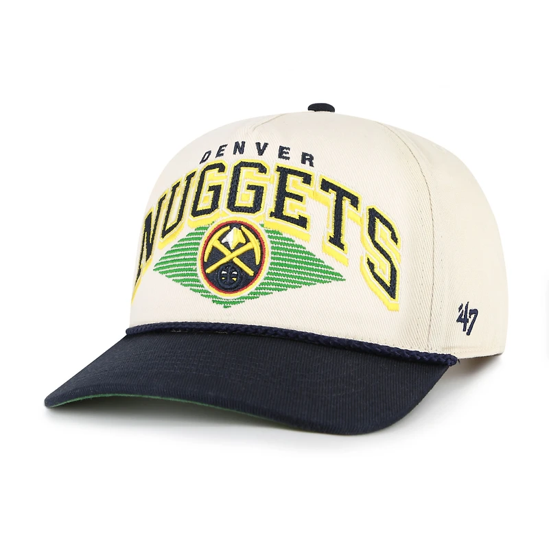 Men's '47 Cream/Navy Denver Nuggets Pomona Two-Tone Rope Hitch Adjustable Hat