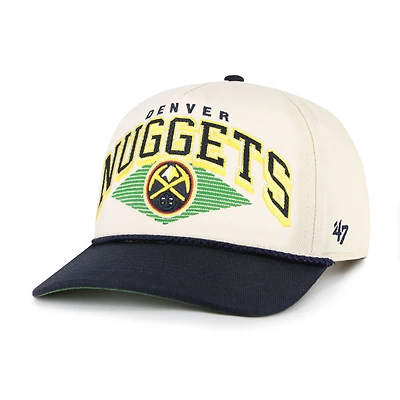 Men's '47 Cream/Navy Denver Nuggets Pomona Two-Tone Rope Hitch Adjustable Hat