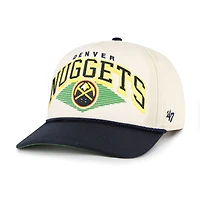 Men's '47 Cream/Navy Denver Nuggets Pomona Two-Tone Rope Hitch Adjustable Hat