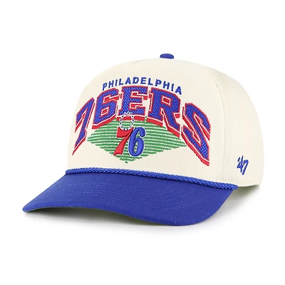 Men's '47 Cream/Royal Philadelphia 76ers Pomona Two-Tone Rope Hitch Adjustable Hat