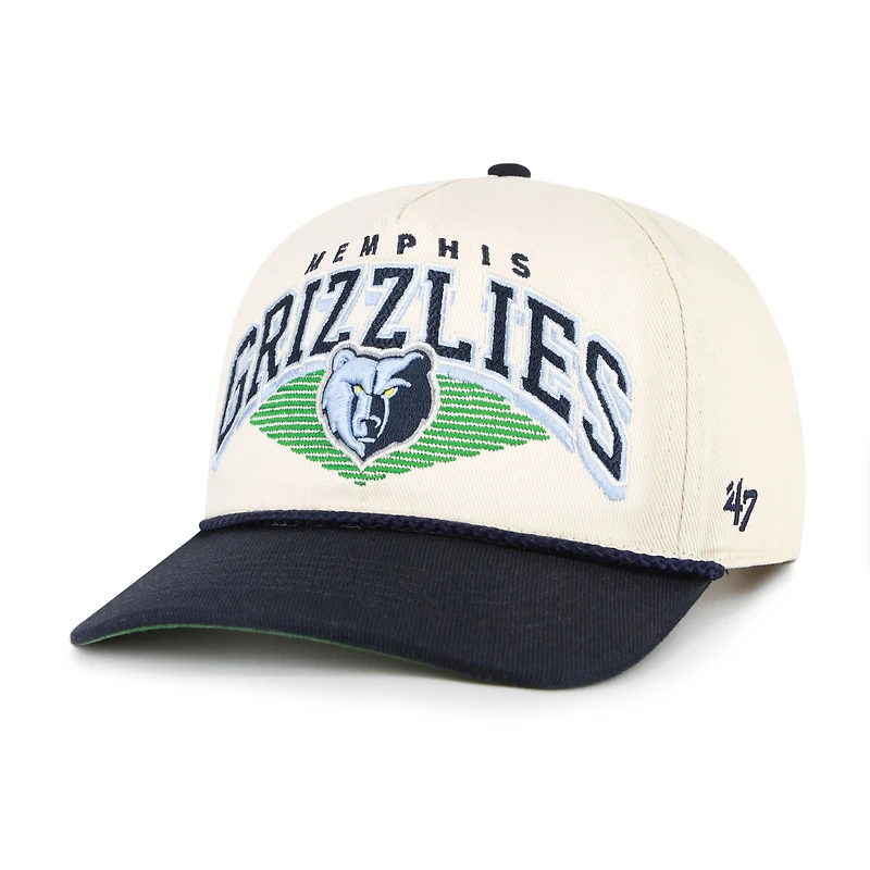 Men's '47 Cream/Navy Memphis Grizzlies Pomona Two-Tone Rope Hitch Adjustable Hat