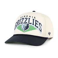 Men's '47 Cream/Navy Memphis Grizzlies Pomona Two-Tone Rope Hitch Adjustable Hat