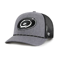 Men's '47  Gray Carolina Hurricanes Carbon Rope Trucker Adjustable Hat