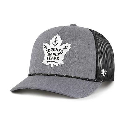 Men's '47  Gray Toronto Maple Leafs Carbon Rope Trucker Adjustable Hat
