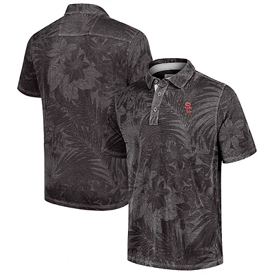 Men's Tommy Bahama  Black/Gray USC Trojans Sport Santiago Paradise Polo