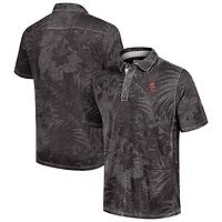 Men's Tommy Bahama  Black/Gray USC Trojans Sport Santiago Paradise Polo