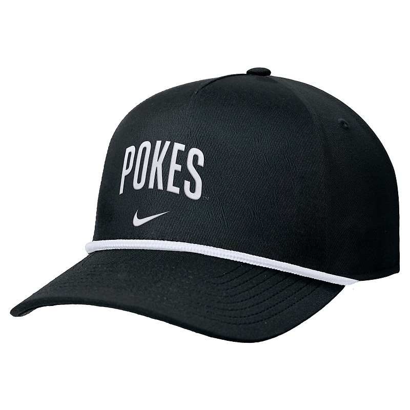 Men's Nike Black Oklahoma State Cowboys Rise Adjustable Hat