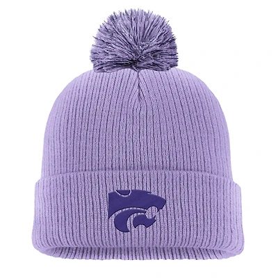 Men's Nike Light Purple Kansas State Wildcats Tonal Peak Cuffed Knit Hat with Pom