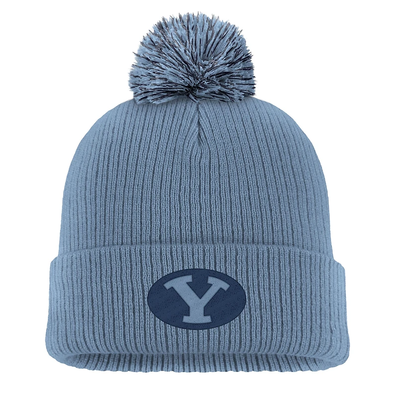 Men's Nike Blue BYU Cougars Tonal Peak Cuffed Knit Hat with Pom