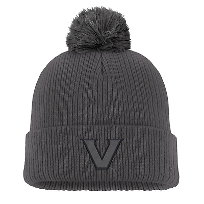 Men's Nike Charcoal Vanderbilt Commodores Tonal Peak Cuffed Knit Hat with Pom