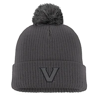 Men's Nike Charcoal Vanderbilt Commodores Tonal Peak Cuffed Knit Hat with Pom