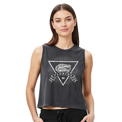 Women's Concepts Sport  Charcoal Florida Gators Distressed Market French Terry Tank Top