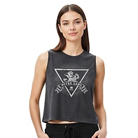 Women's Concepts Sport  Charcoal Notre Dame Fighting Irish Distressed Market French Terry Tank Top