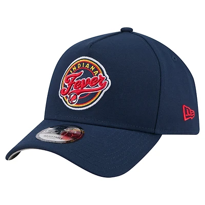 Unisex New Era  Navy Indiana Fever Core Logo A-Frame 9FORTY Adjustable Hat