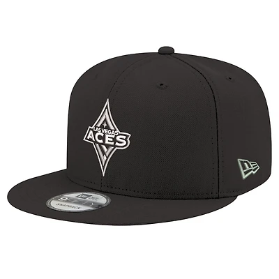 Unisex New Era Black Las Vegas Aces Logo 9FIFTY Snapback Hat