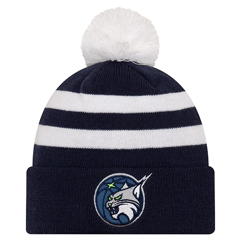 Unisex New Era Navy Minnesota Lynx Core Cuffed Knit Hat with Pom
