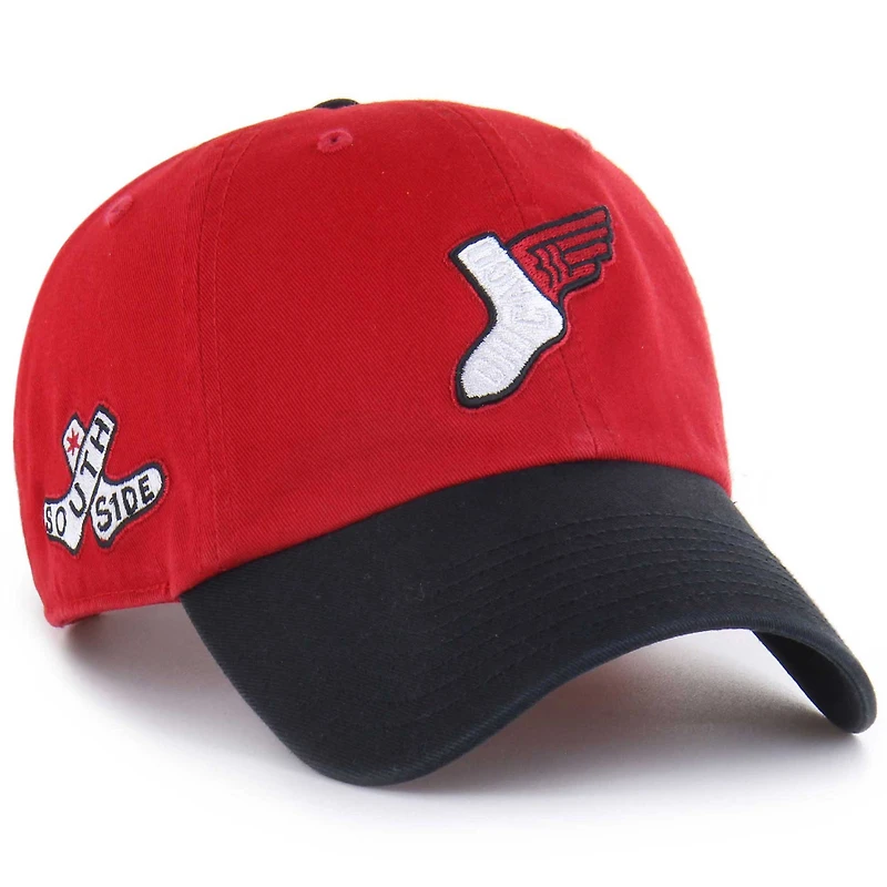 Men's '47 Red Chicago White Sox City Connect Clean Up Adjustable Hat