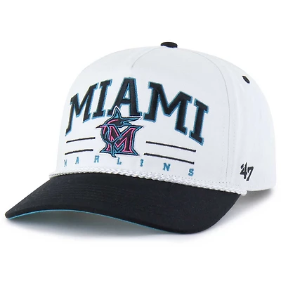 Men's '47 White Miami Marlins City Connect Roscoe Rope Hitch Adjustable Hat