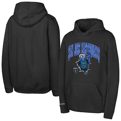 Youth Mitchell & Ness  Black San Jose Earthquakes Mascot Break Out Pullover Hoodie