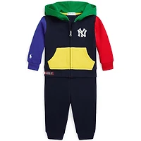 Newborn Polo Ralph Lauren  Navy Yankees  Fleece Set