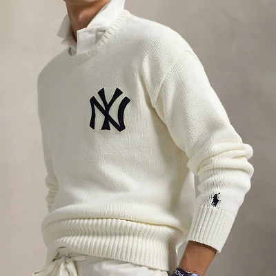 Polo Ralph Lauren White Yankees  Sweater