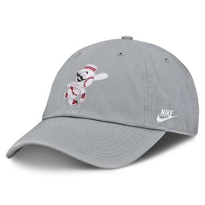 Men's Nike Gray Cincinnati Reds Cooperstown Collection Club Adjustable Hat