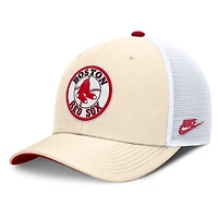 Men's Nike  Natural Boston Red Sox Cooperstown Collection Dri-FIT Rise Trucker Adjustable Hat